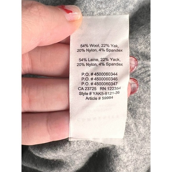 NWT Aritzia Community Dupont Long Sleeve Sweater Dress Heather Medium Gray Small - Picture 11 of 12